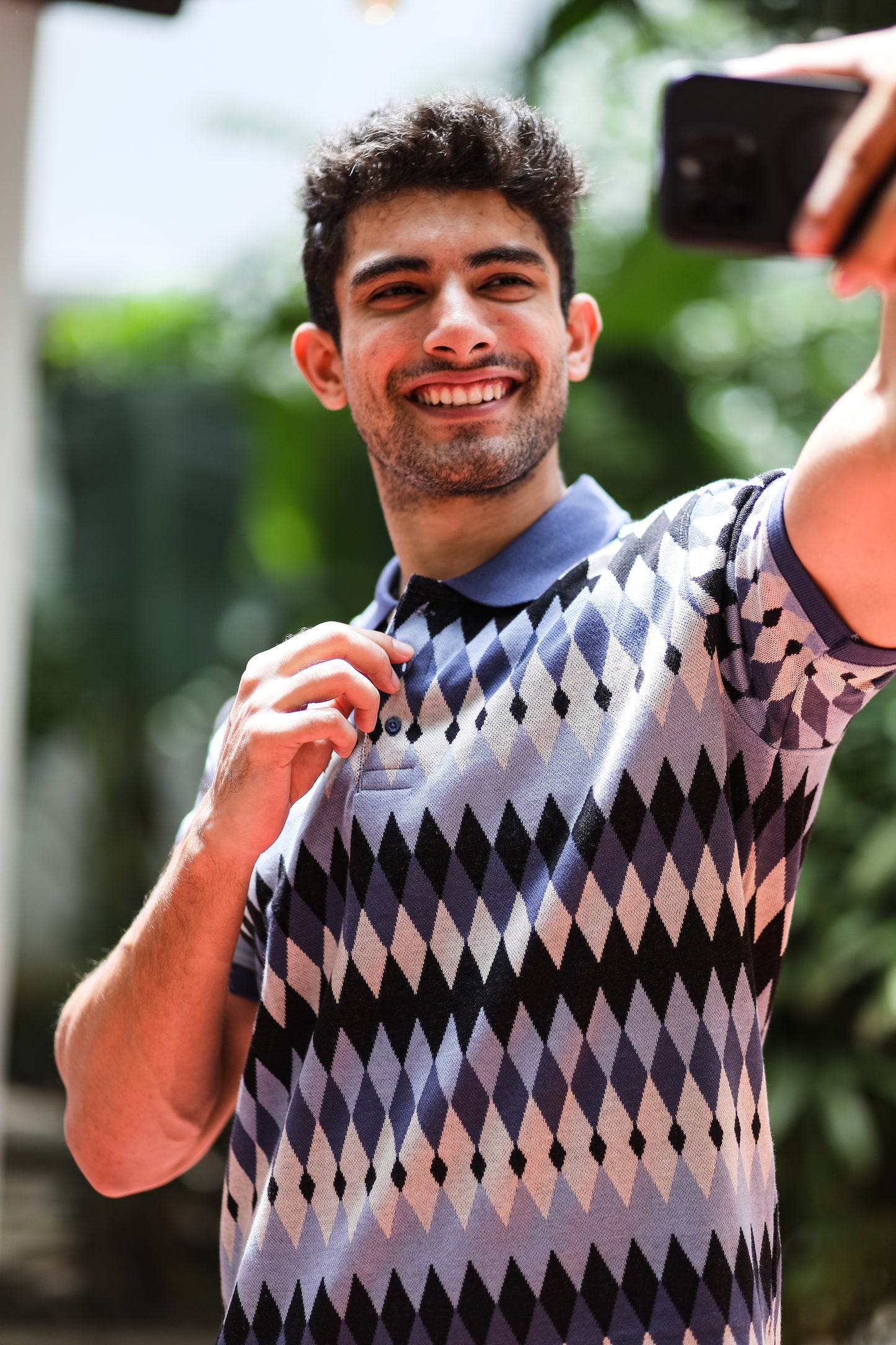 Argyle polo T shirt