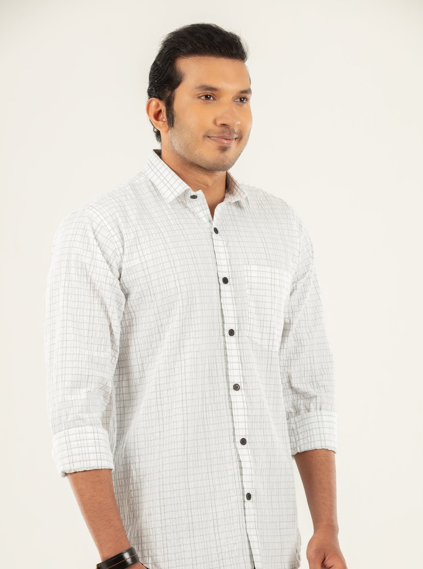 Seersucker textured shirt
