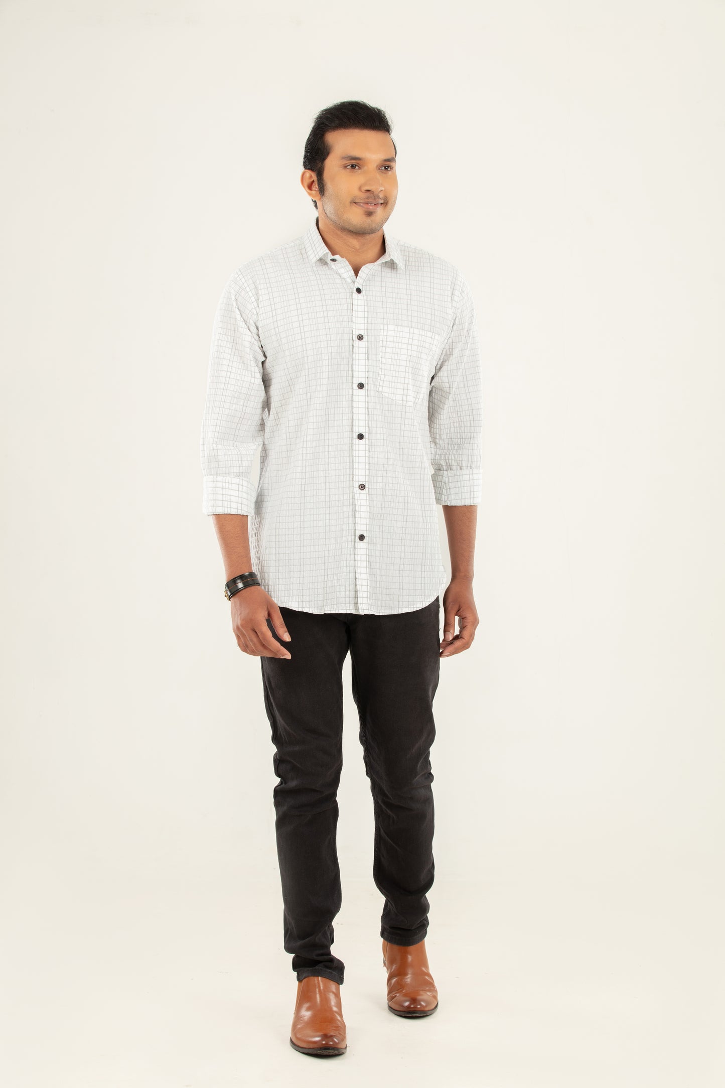 Seersucker textured shirt