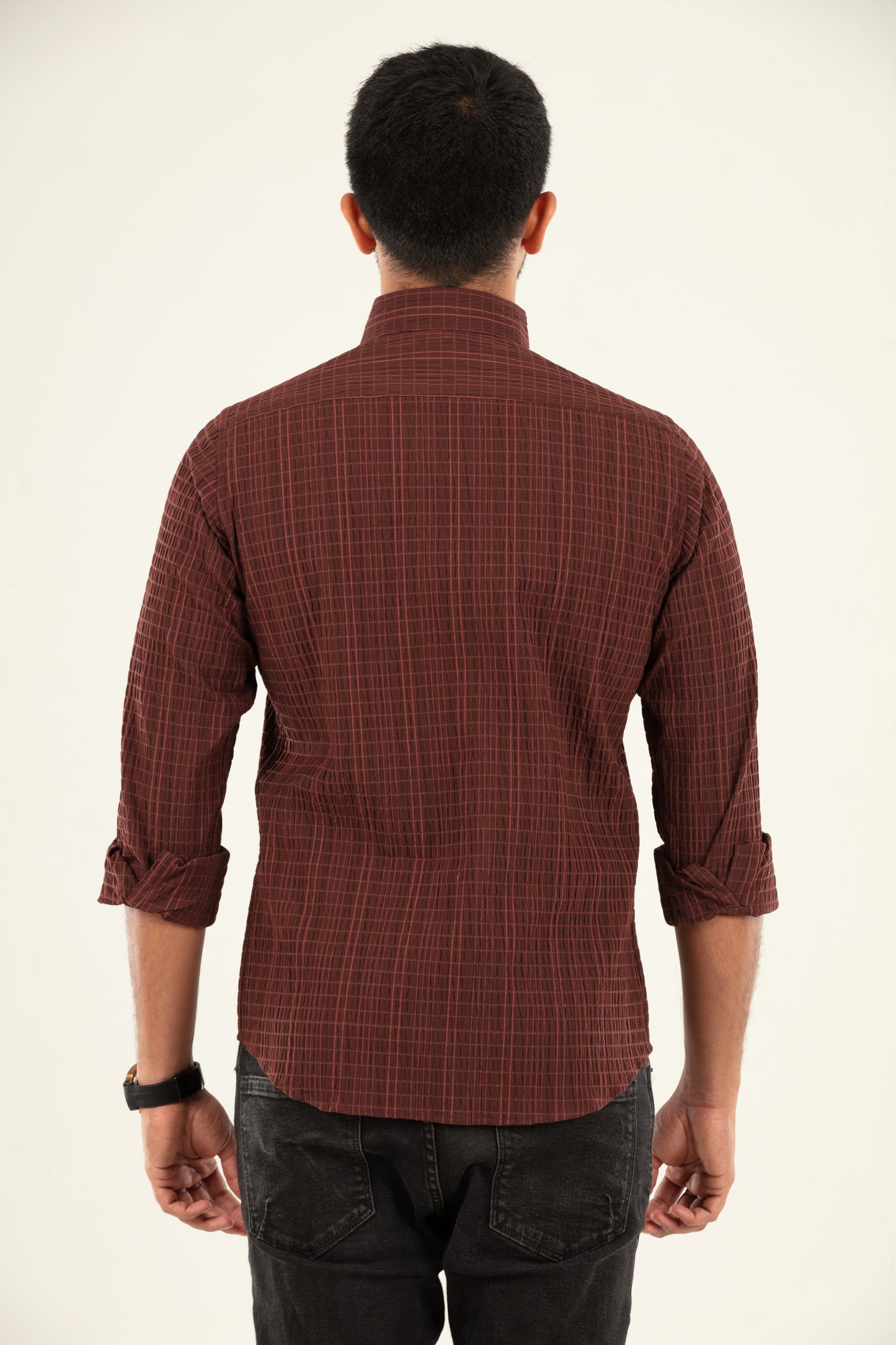 Seersucker textured shirt